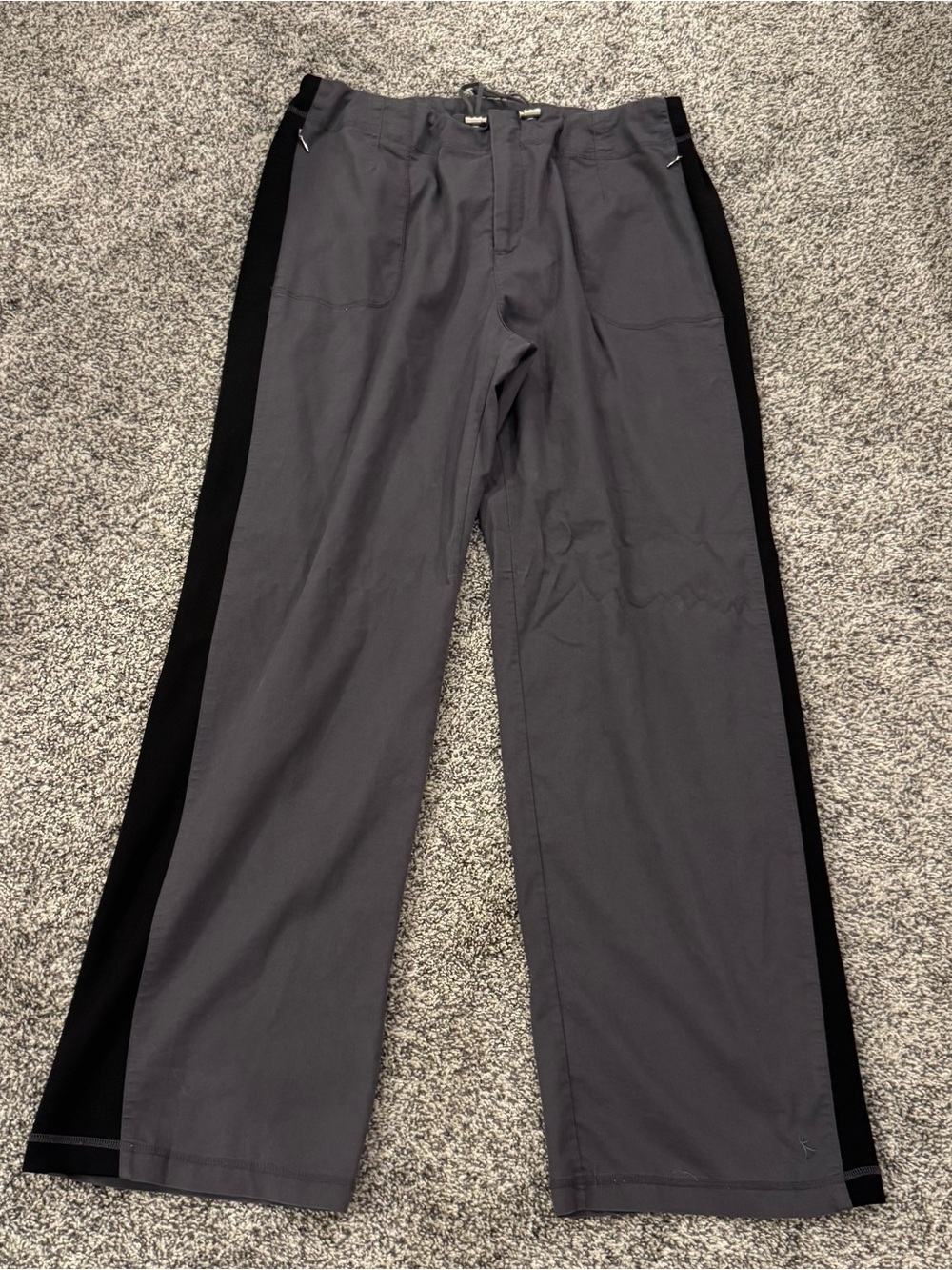 Danskin Gray Pants with Black Side Stripes